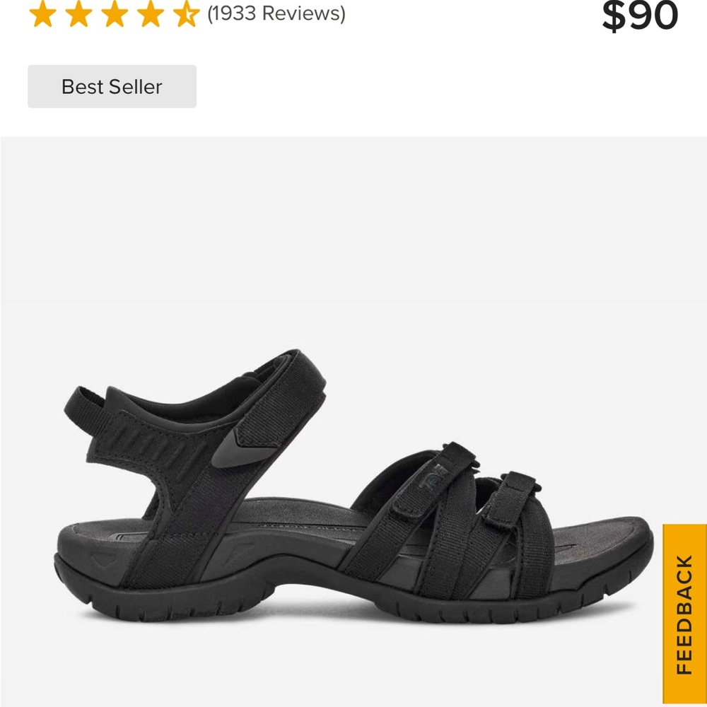 Teva Tirra Hiking Sandal in Black